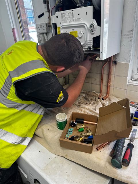 Copper pipework and boiler fitted by the GO2 Plumbing and Heating team