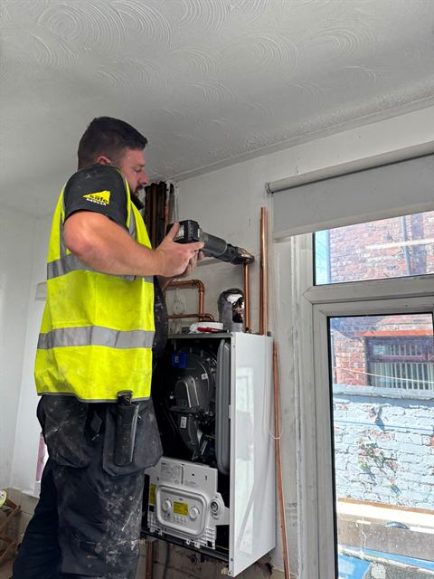 Copper pipework and boiler fitted by the GO2 Plumbing and Heating team